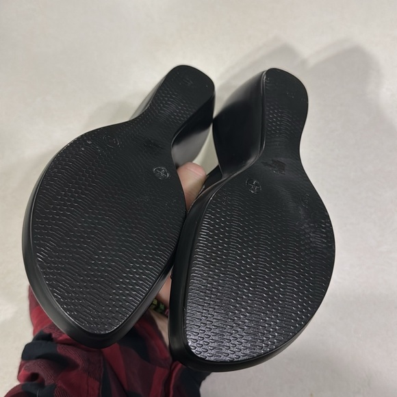 Onex Black & Silver Leopard Print Rory Slide Wedge EUR Size 39 US Size 8.5/9 - Picture 8 of 10